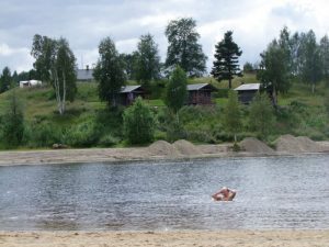 Badplats på Särna Camping