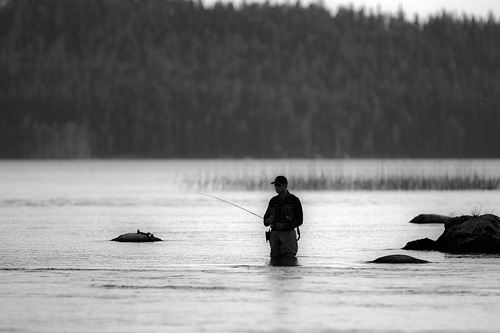 Flugfiske Särna Camping, foto Joakim Blomkvist